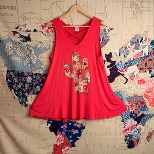 Cutie cactus tank top with flare